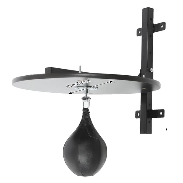 Speed Bag Platform, Vægmonteret Design, Justerbar Højde,sort
