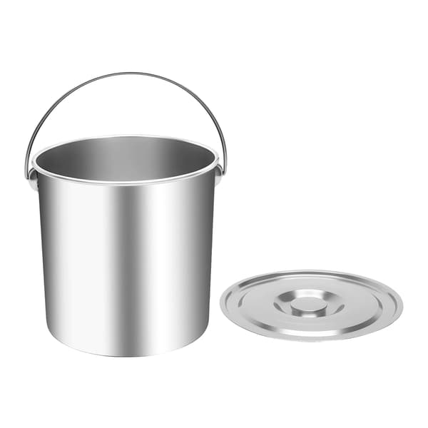Hink, Rostfritt Stål, Hög Kapacitet,Silver
