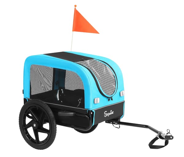 Utomhuscykling Husdjursbärare, 2-i-1 Barnvagn, Lättviktsdesign,Blå