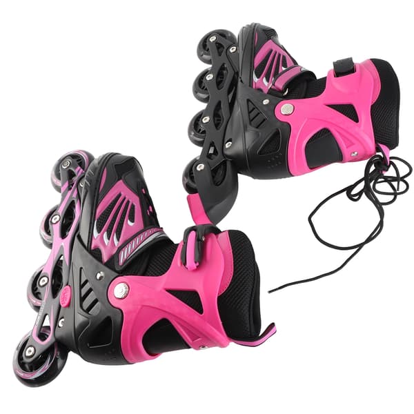 Inline skates, justerbar pasform, lysende hjul,M