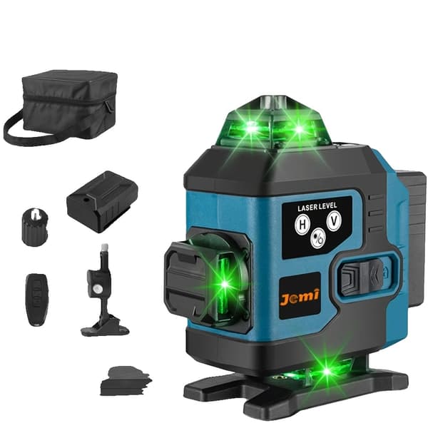 Laserverktyg, 360° layout, användarvänlig display, 1x batteri