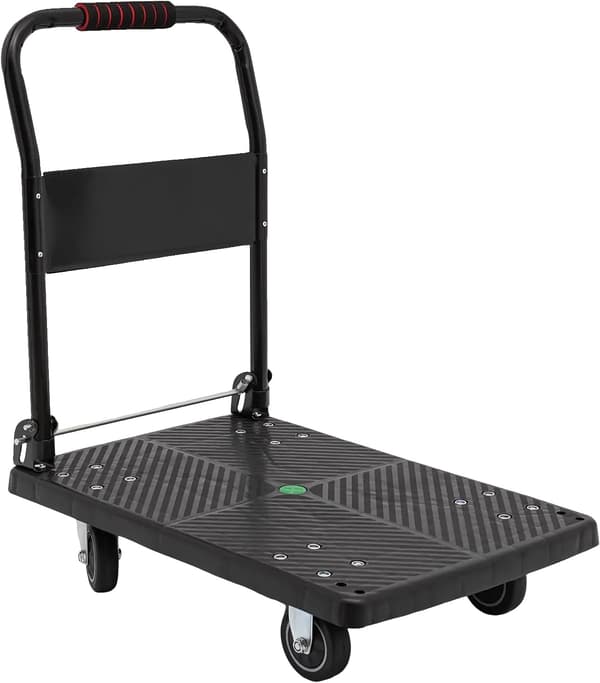 Transportvogn, Holdbar Konstruktion, Stille Mobilitet,sort