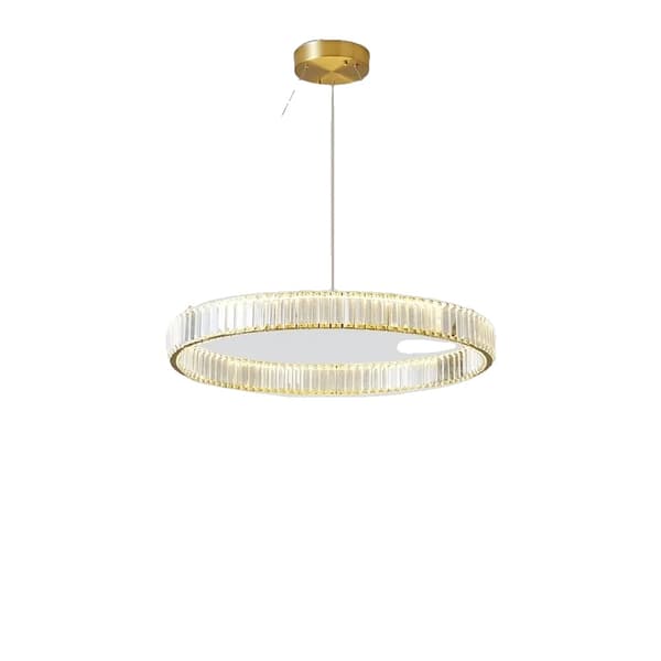 Kronleuchter, Elegant Krystal Design, Justerbart Lys,RC Dæmpbar, 1 Cirkel