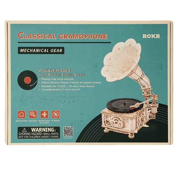 Gramofon Samlesæt, Træbyggeri, Musik Tema,Elektrisk version