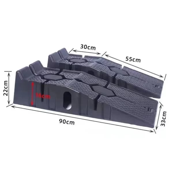 Bilramper, 2500 kg lastkapacitet, halkfri design,2PCS