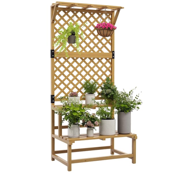 Växtställ, Flerlagrig Design, Klätterväxtstöd, Kaki