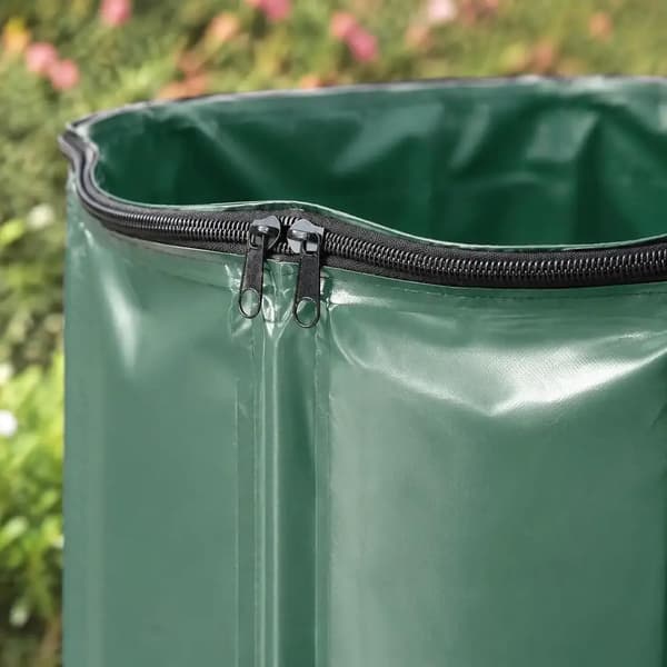 Regnvandsbeholder, PVC-ramme, sammenklappeligt design,Grøn