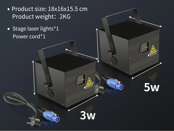 Laserprojektor, DMX-kontroll, hög hastighet scanning,5w