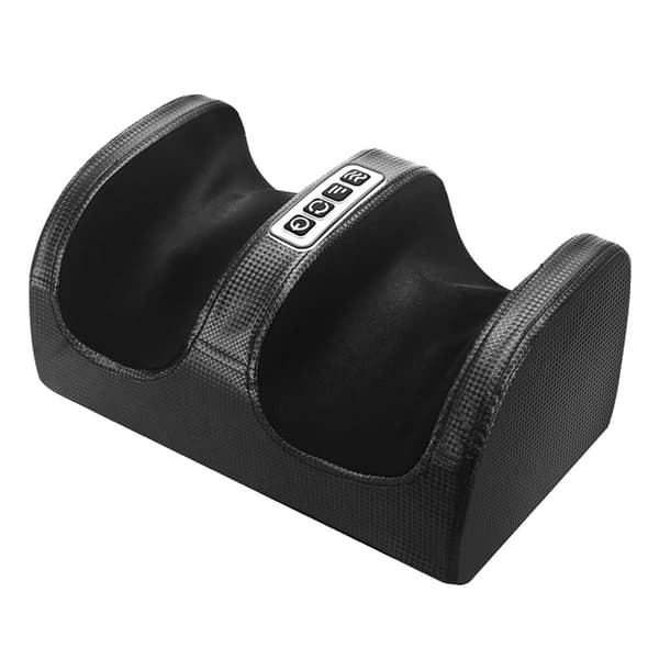 Fotmassageapparat, Värmeterapi, Shiatsu Knådning,EU-plugg, svart