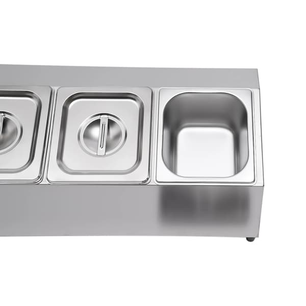 Kryddorganisatör, 5 fack design, hållbart rostfritt stål, silver