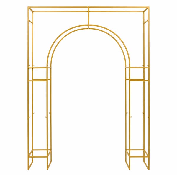 Bröllopsbåge, Robust Stålstruktur, Mångsidig Design,Guld, M