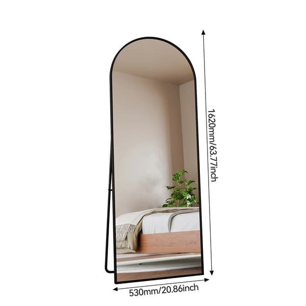 Stående Spejl, Moderne Minimalistisk Design, Glas Konstruktions,sort