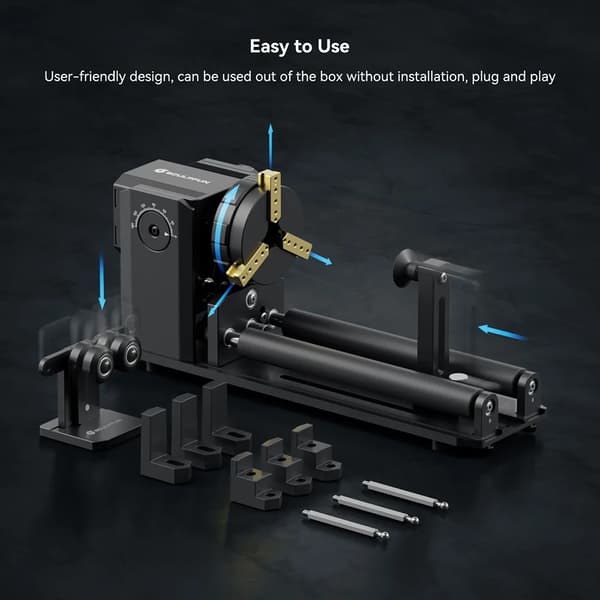 Rotary Gravyrmodul, Kompakt Design, Mångsidig Kompatibilitet,SCULPFUN RA Pro Max