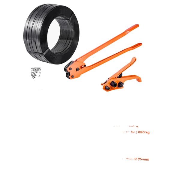 Strap Kit, 2000 ft PET Bånd, 600 Forsegle,2000ft Bånd