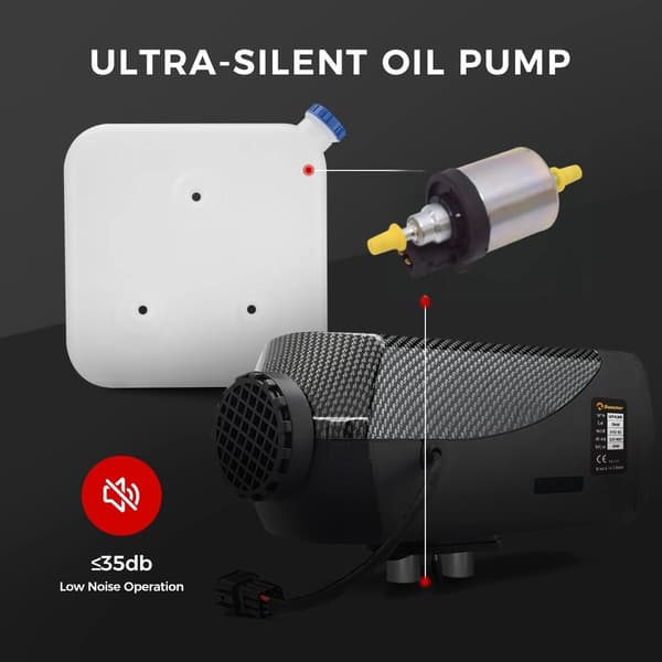 Brændstofpumpe, 2000W effekt, kompakt design,18.5ml