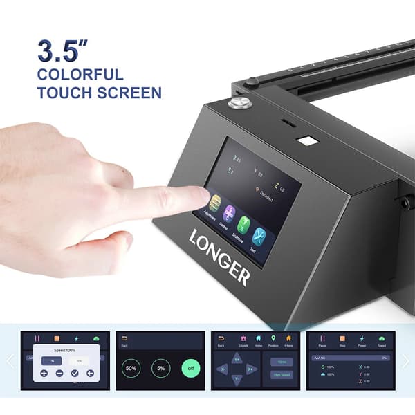 Lasergravør, Touchskærm, Trådløs forbindelse,RAY5 sort, EU