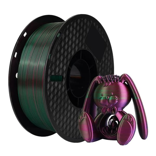3D-printer filament, miljøvenlig PLA, multicolor gradient,Rød Grøn