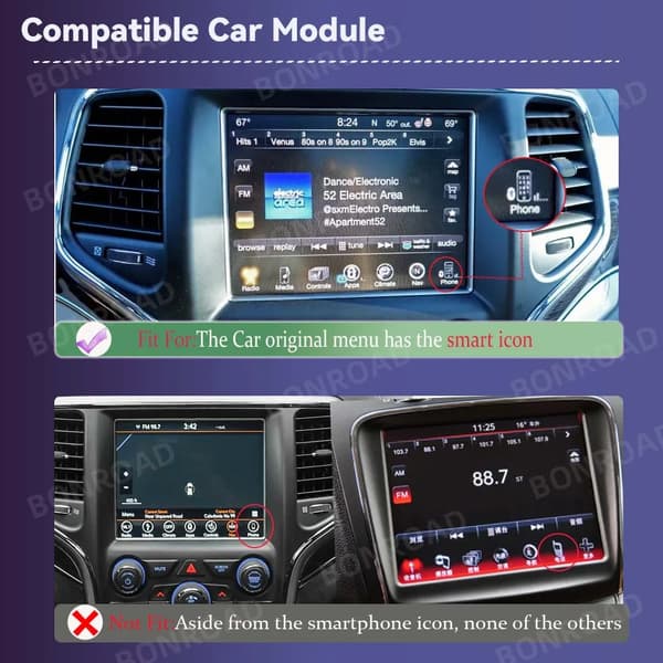 Bilinterface, Trådløs CarPlay, Android Auto Integration,Til Dodge System