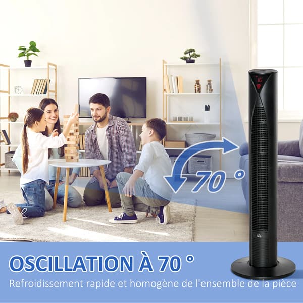 Køleventilator, 70° Osvajering, 12-timers Timer,Køleventilator/elektrisk ventilator