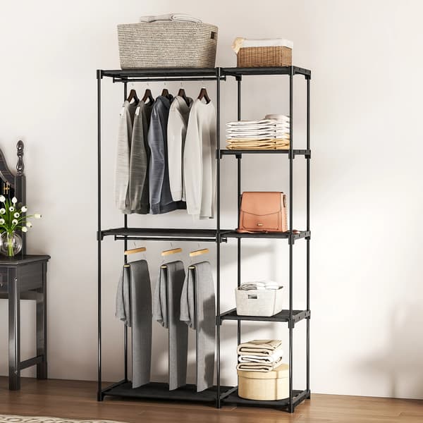 Garderobe, Fritstående Design, Robust Konstruktion,sort