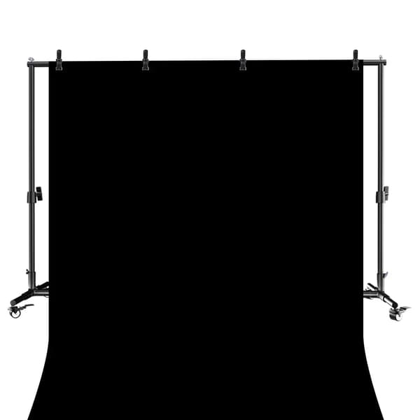 Baggrundsstativ, Justerbar Størrelse, Bærbart Design,2x3M med sort
