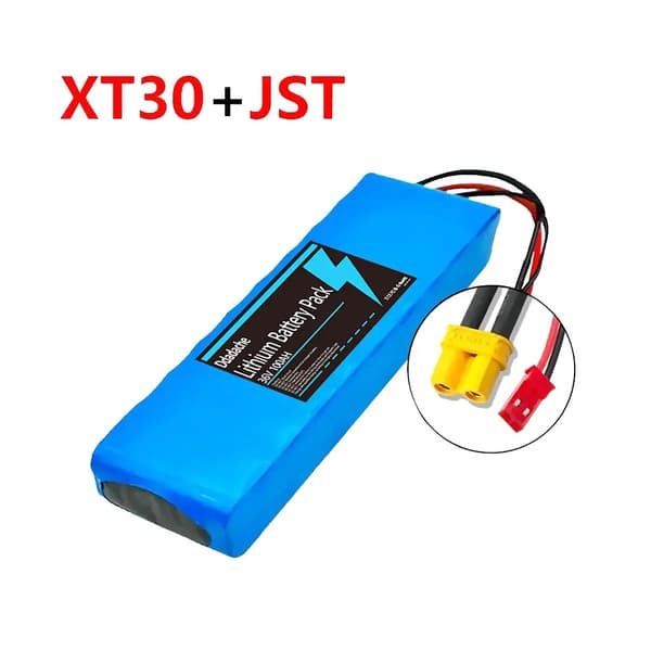 Elcykelbatteri, 100000mAh kapacitet, 36V konfiguration,XT30-JST