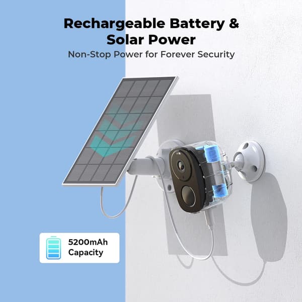 Trådløst Sikkerhedskamera, 3MP HD, WiFi-forbindelse,2 PCS