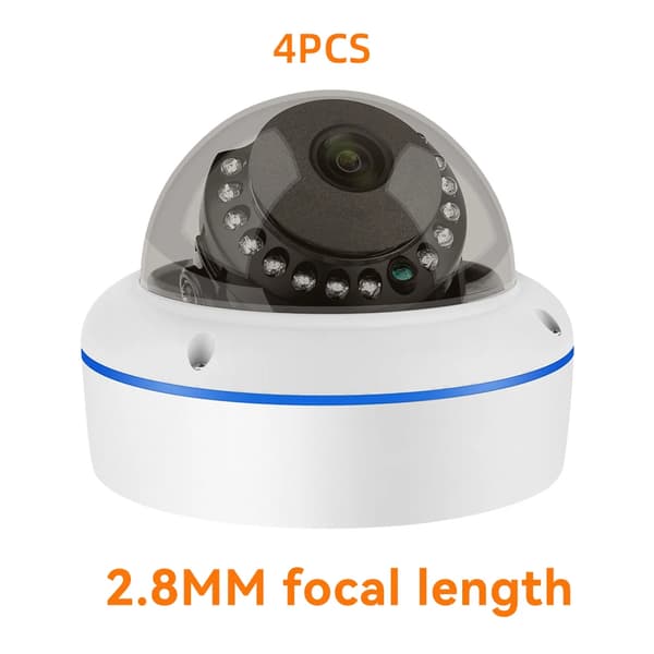 Domekamera, 5 Megapixel, Nattesynsfunktion,4stk 5MP Dome Cam