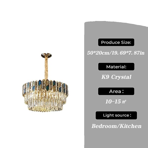 Krona, Kristalldesign, Semi-Flush Mount,D 50cm kandelaber
