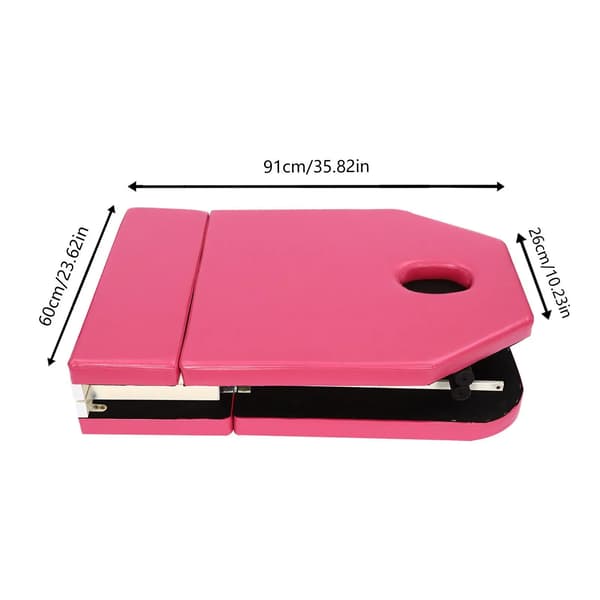 Massagebord, Ergonomisk Design, Justerbart Ryggstöd,Rosa