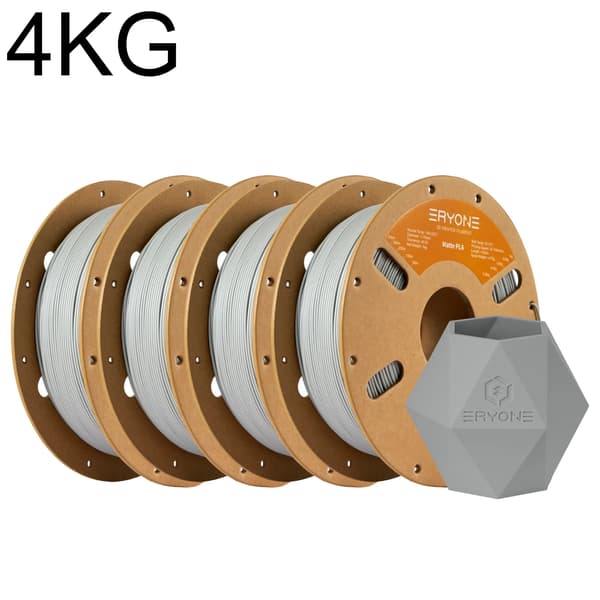 3D-skrivarfilament, Matt PLA, 1,75 mm Diameter,Grå-4kg