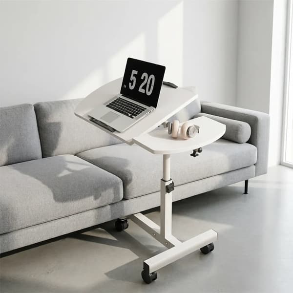 Mobil Computerbord, Højdejusterbart, Vinkeljusterbart,HVID