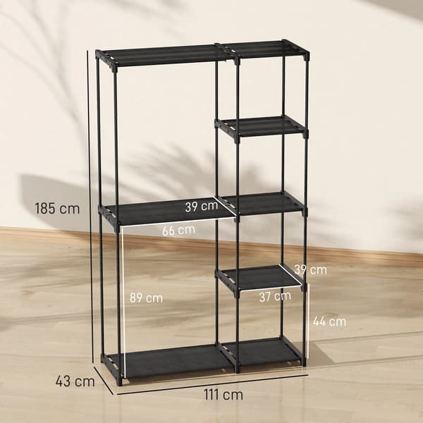 Garderobe, Fritstående Design, Robust Konstruktion,sort