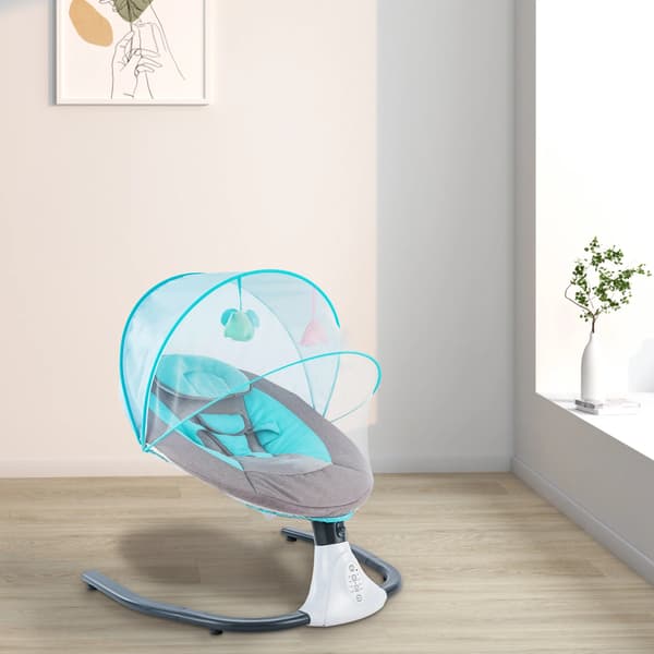 Babysving, Automatisk Vuggen, Justerbar Tidsindstilling,Blå