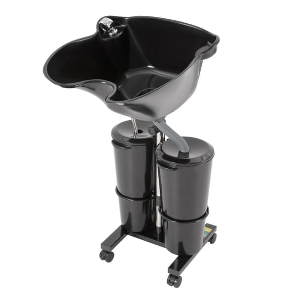 Shampoo Basin, Bærbar Design, Justerbar Højde,sort