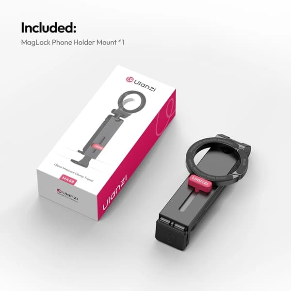 Tripodmontering, Mini Letvægtsdesign, Justerbar Smartphoneholder,sort