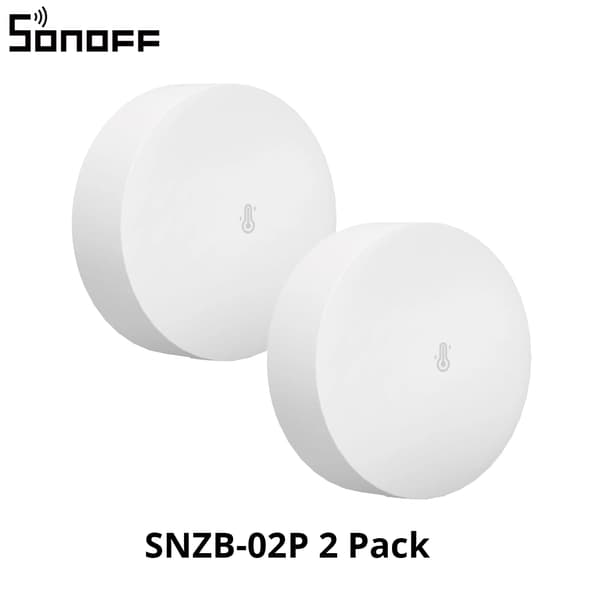 Temperatur- och fuktighetssensor, hög noggrannhet, Zigbee-kompatibel,SNZB-02P 2 Pack
