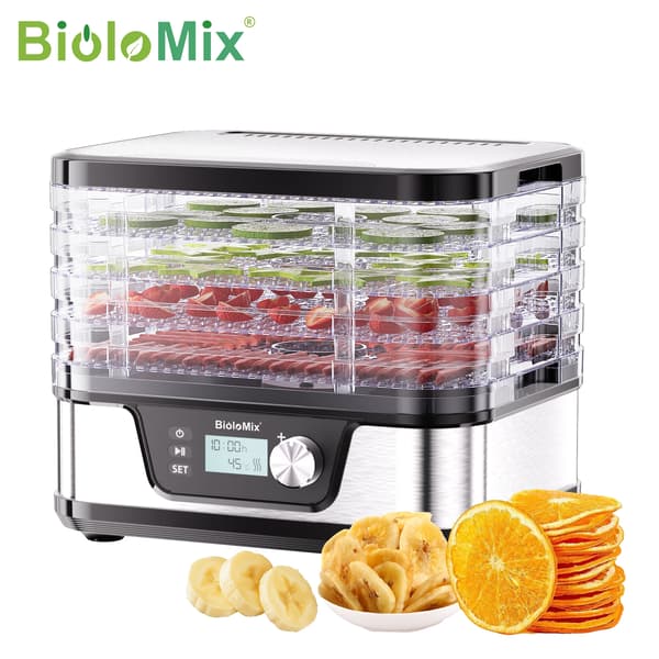 Madtørrer, 5 Bakker, Digital Timer og Temperaturkontrol,BFD1300, EU