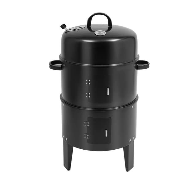 Grillovn, Multifunktionel Grill, Justerbar Varme Kontrol,sort