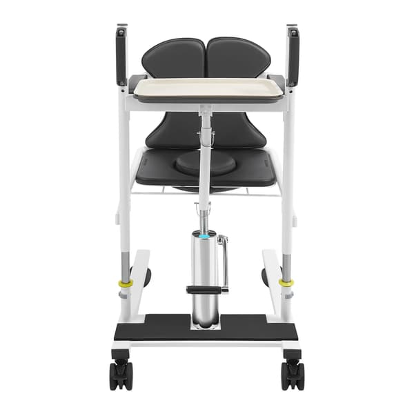 Patientlyftöverföringsstol, hydraulisk design, justerbar höjd,VIT