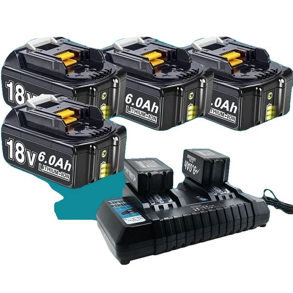 Uppladdningsbart Batteri, 18V, 6000mAh Kapacitet, Set 1