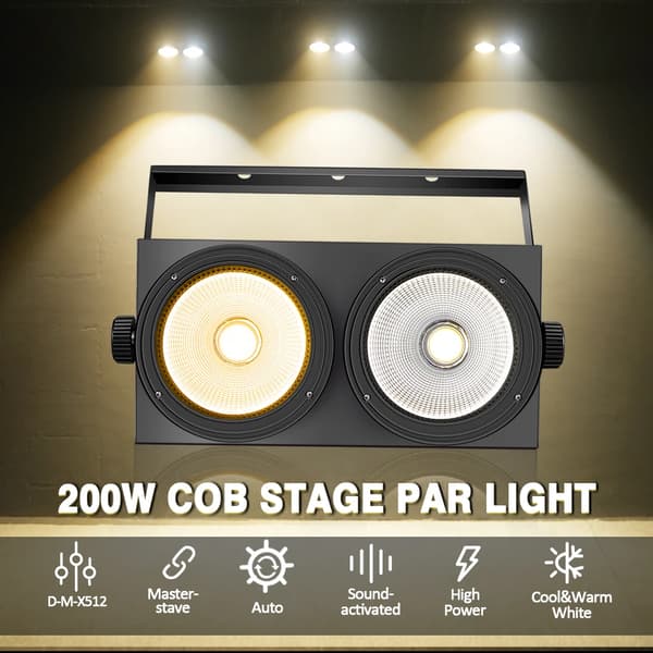Scenbelysning, 200W, DMX-kompatibel,4PCS