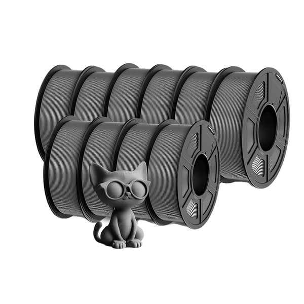 3D-printer filament, 1,75 mm diameter, boblefri ydeevne,PLA PLUS 10 Grå