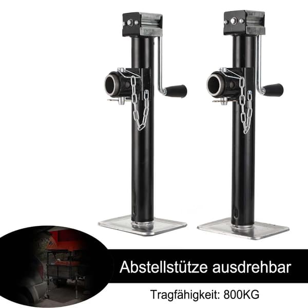 Støtteben, Justerbar Højde, Kraftig Design,Sort