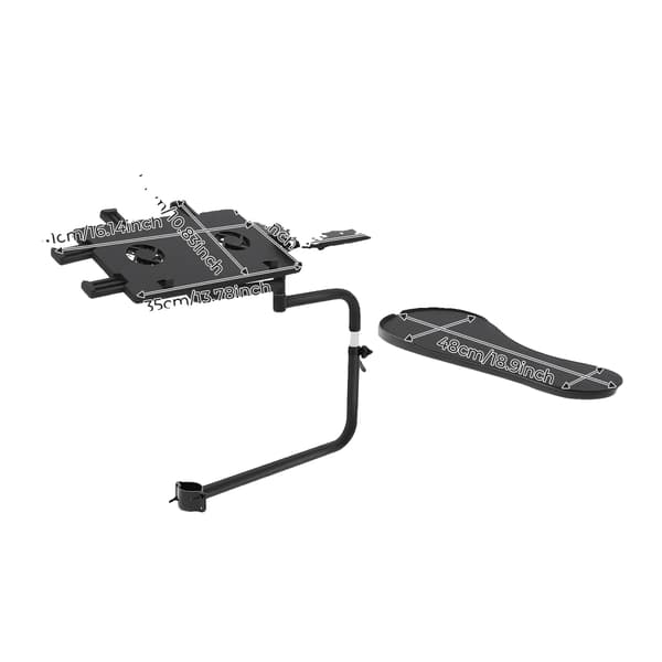 Bærbar Computerstand, Højdejusterbar, Dobbelt Køleventilatorer,sort