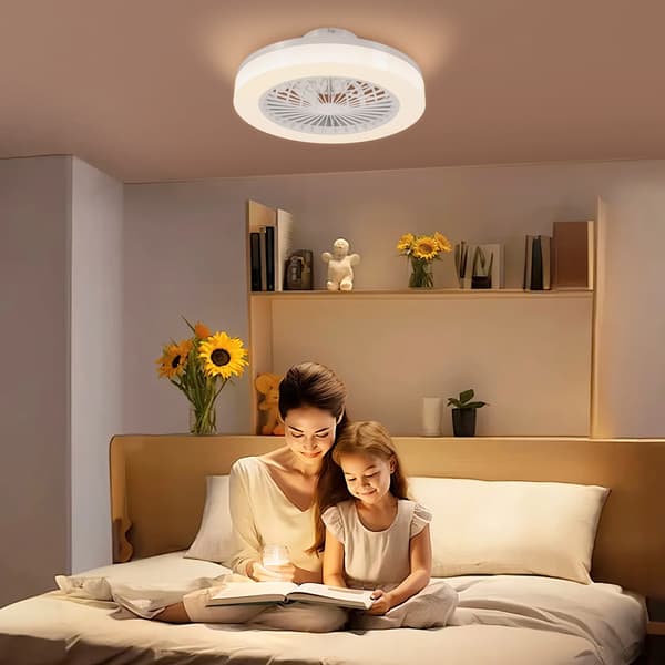 Loftventilator, LED-lys, Stille drift,Tilpasset farve, 46X46X16 cm