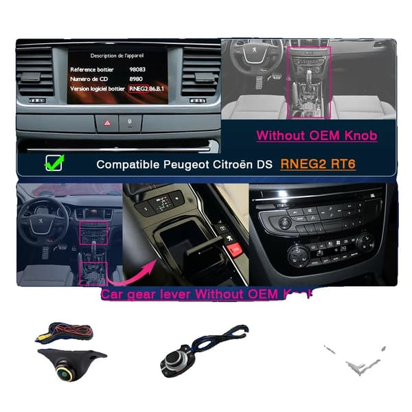 Trådløs CarPlay Android Auto, Kamerastøtte, Brugervenligt Interface,RNEG2+knap nøgle+kam