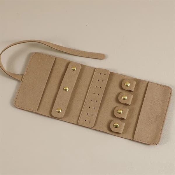 Smykkeorganisator, Kompakt Design, Multi-Compartment Opbevaring,Khaki