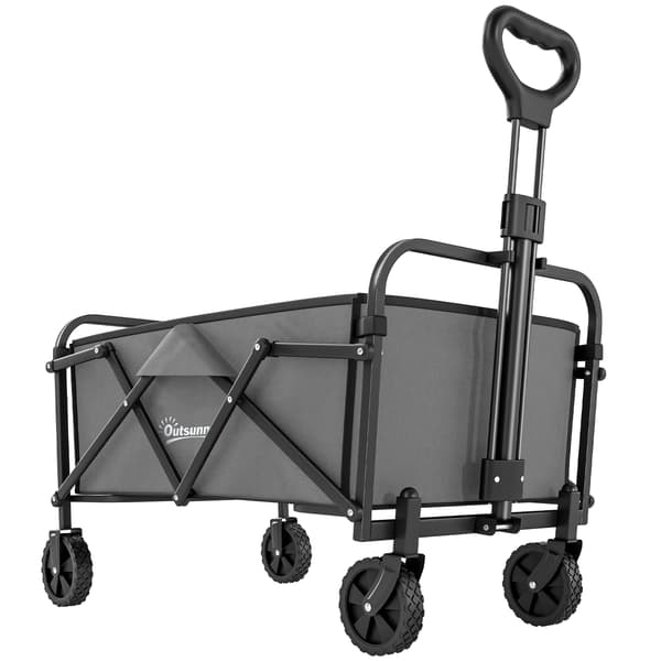 Campingvogn, Stor Kapacitet, Sammenklappeligt Design,sort