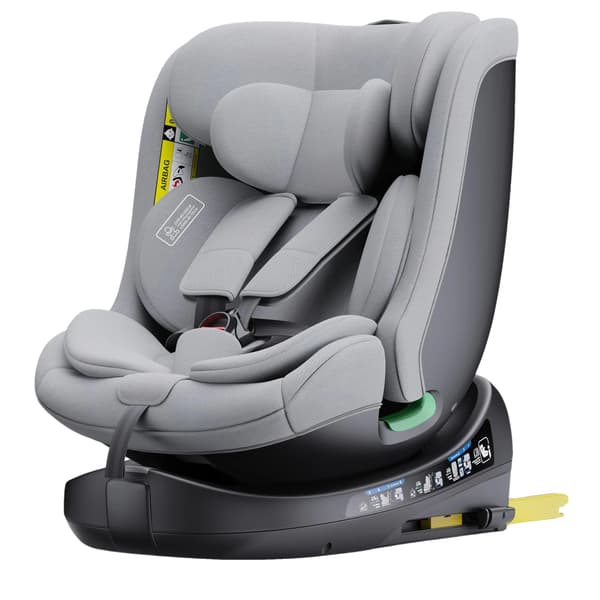 Børnesæde til bil, 360° rotation, ISOFIX kompatibel,GRÅ